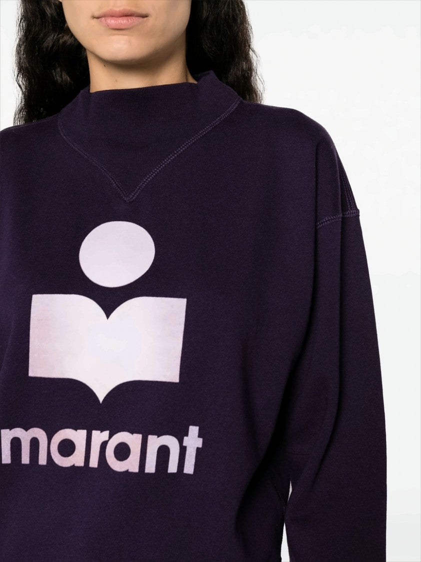Dropped Shoulder Sweatshirt With Light Pink Logo