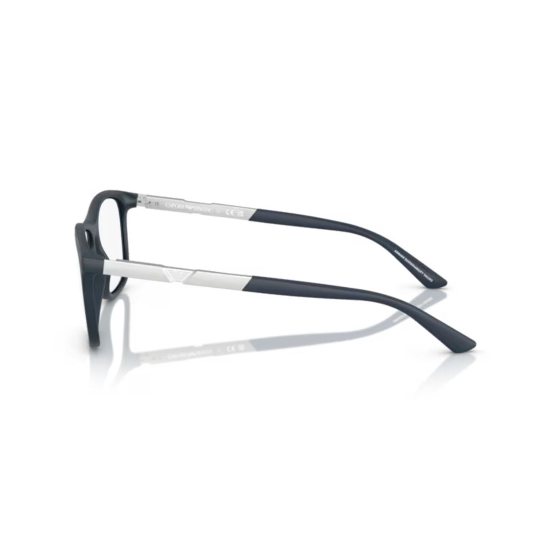 0ea3247 Rectangular Matte Finish Eyeglasses with Geometric Temples