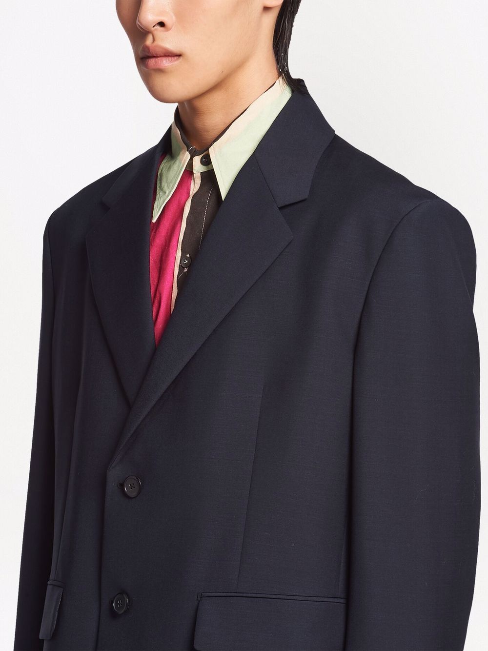 Black Oversized Mohair/Wool Blazer