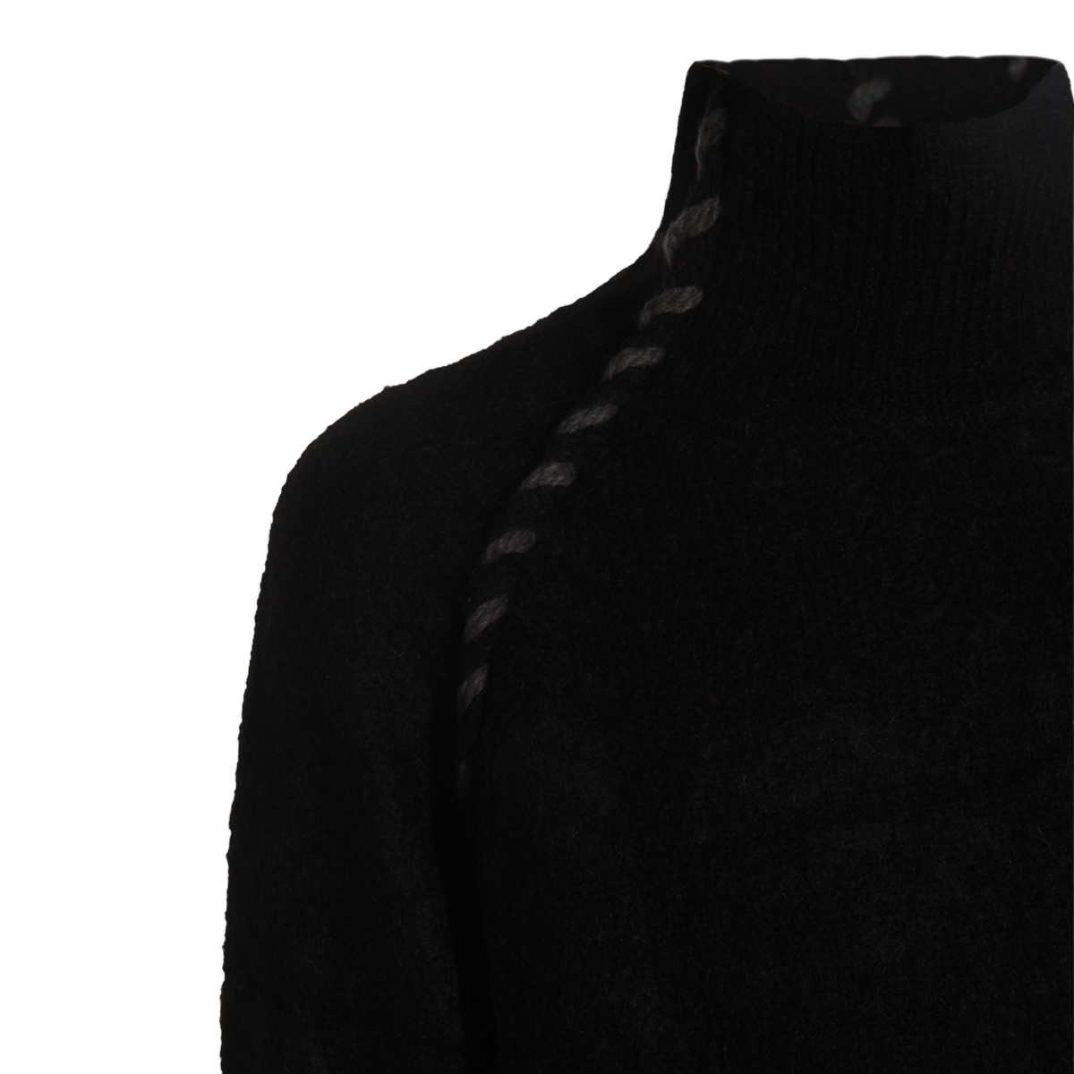 High Neck Black Sweater