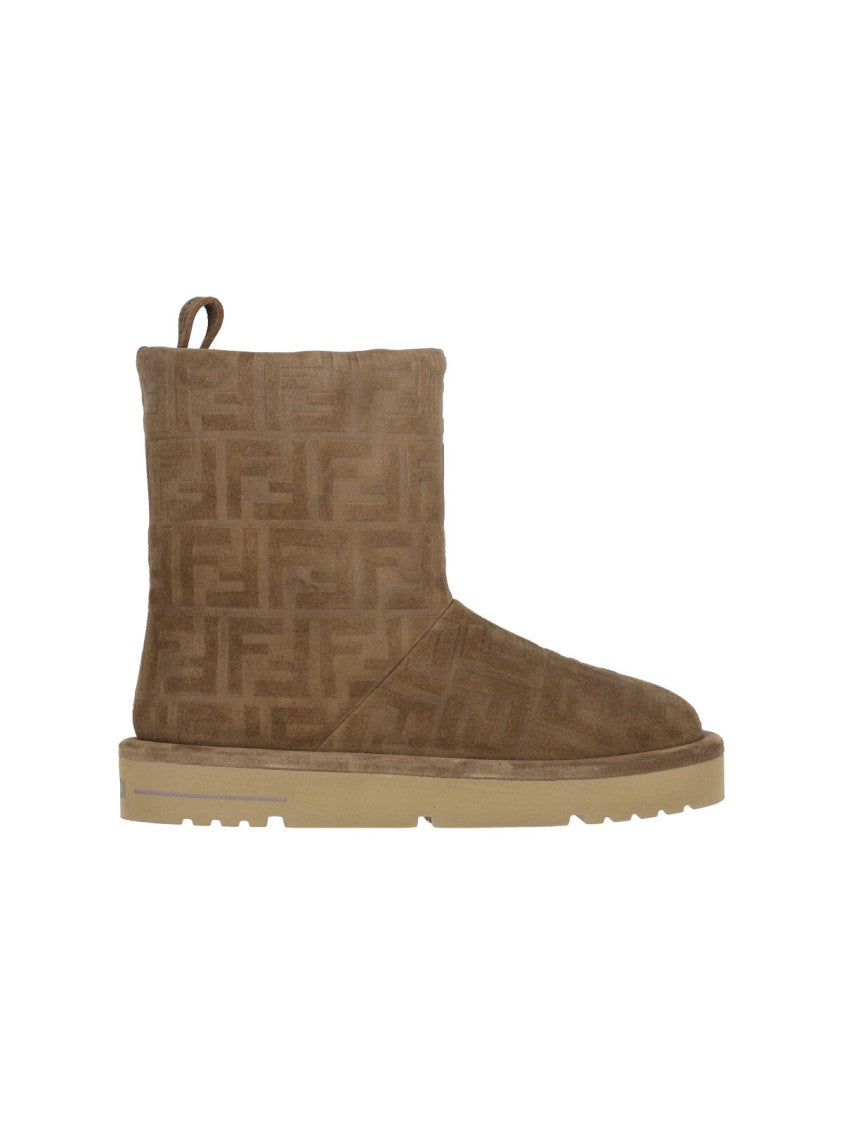 "Apres Chic" Ankle Boots – Brown/Blue