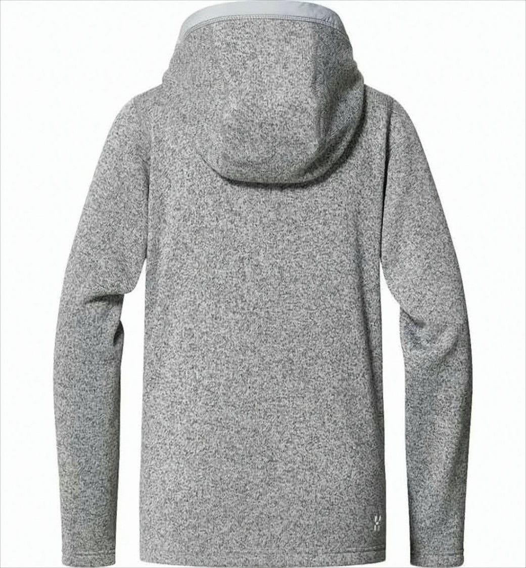 Heathered Grey Activewear Jacket with Attached Hood