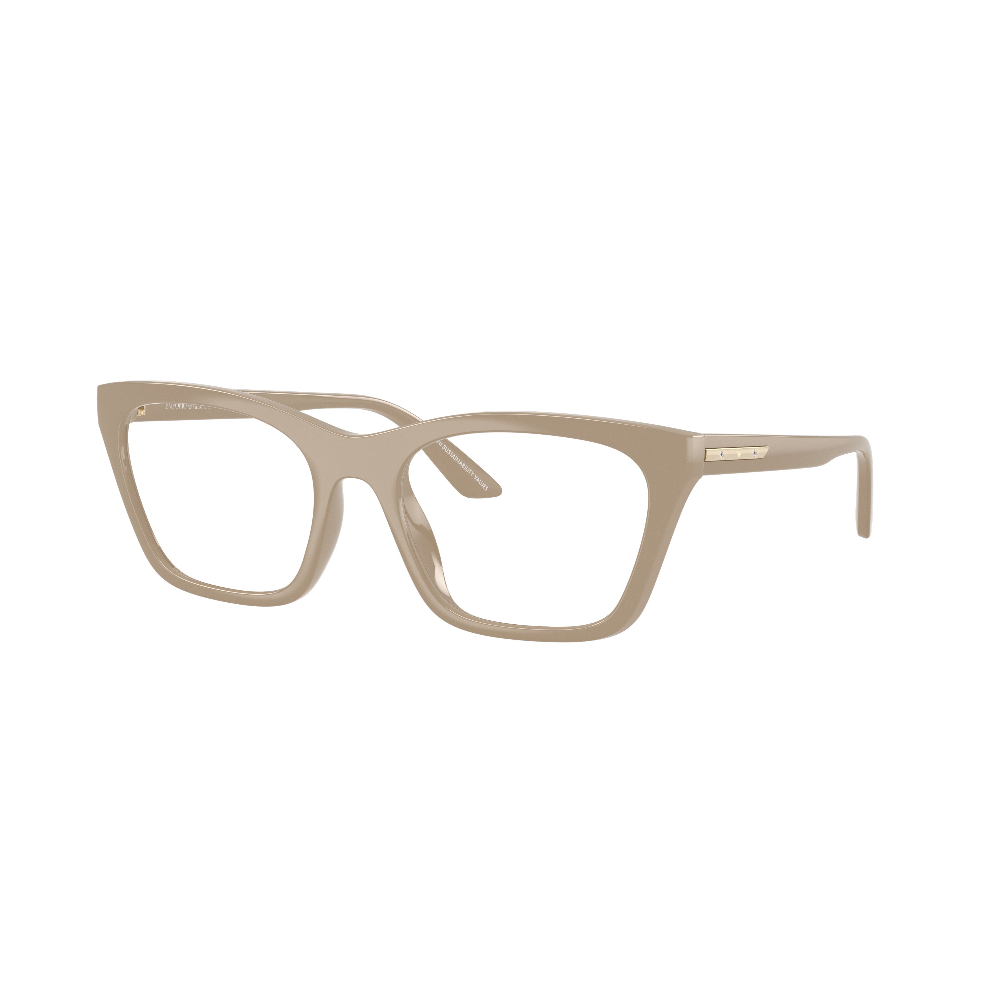 Oversized Square Frame Eyeglasses with Gold-tone Accents