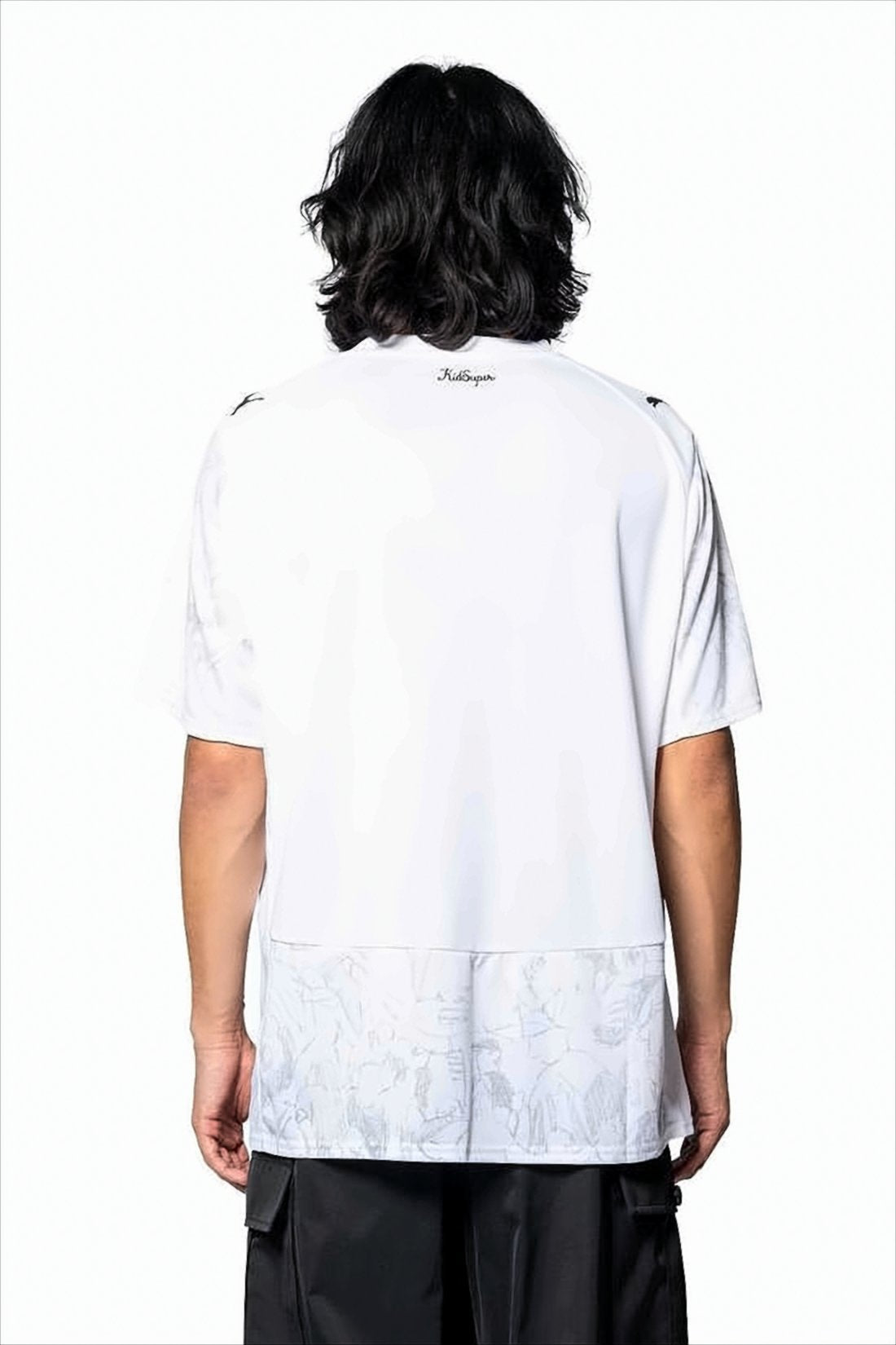 Short-Sleeve T-Shirt with Bold Diagonal Stripe