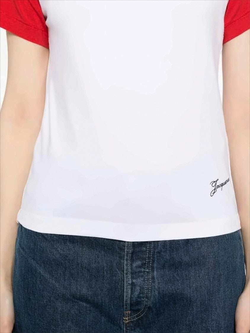 Classic Raglan Short-Sleeve T-Shirt With Contrasting Details