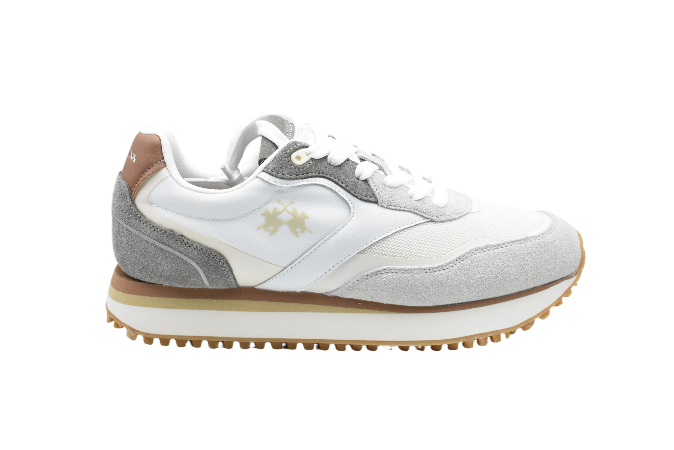 Off-White Low-Top Sneakers With Suede Accents