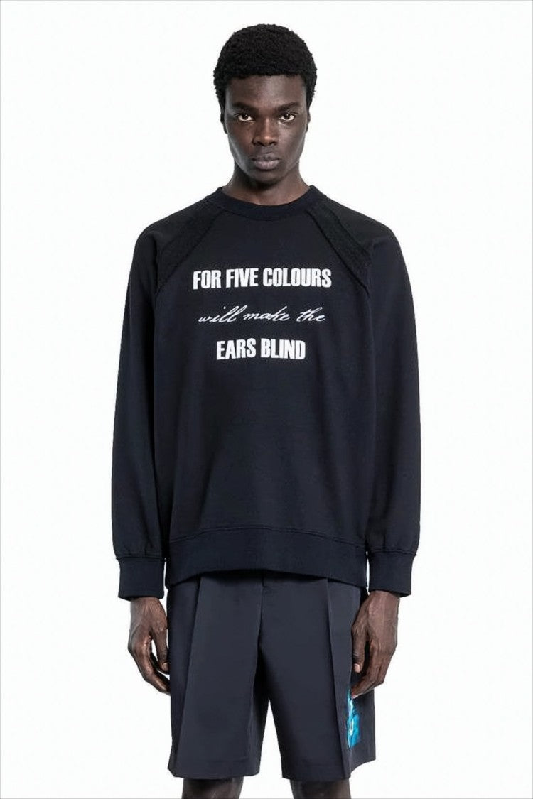 Raglan Sleeve Long-Sleeve T-Shirt with Bold Typography