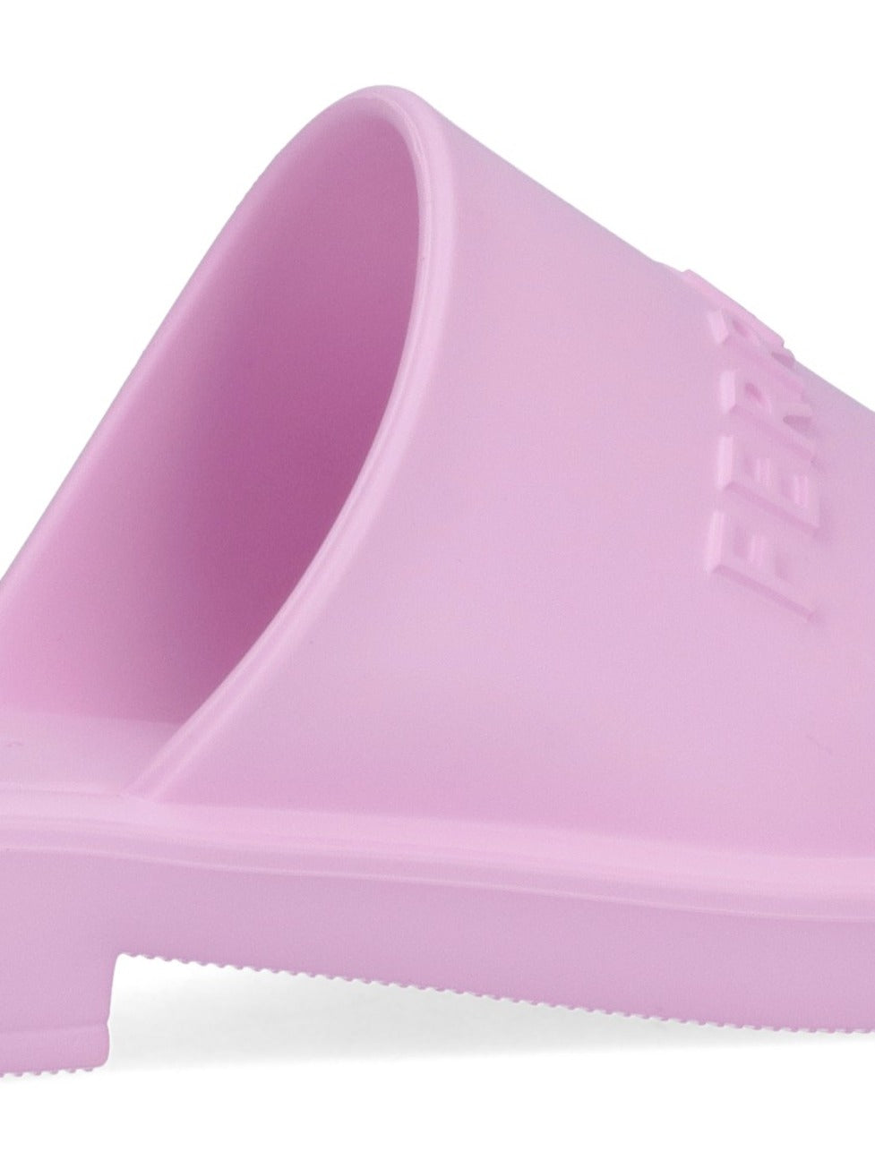 Pink Rubber Logo Sandals