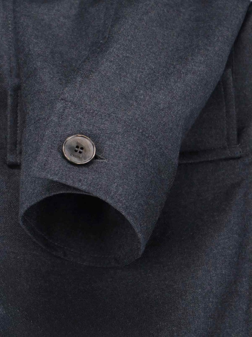 Structured Grey Virgin Wool Shirt Jacket