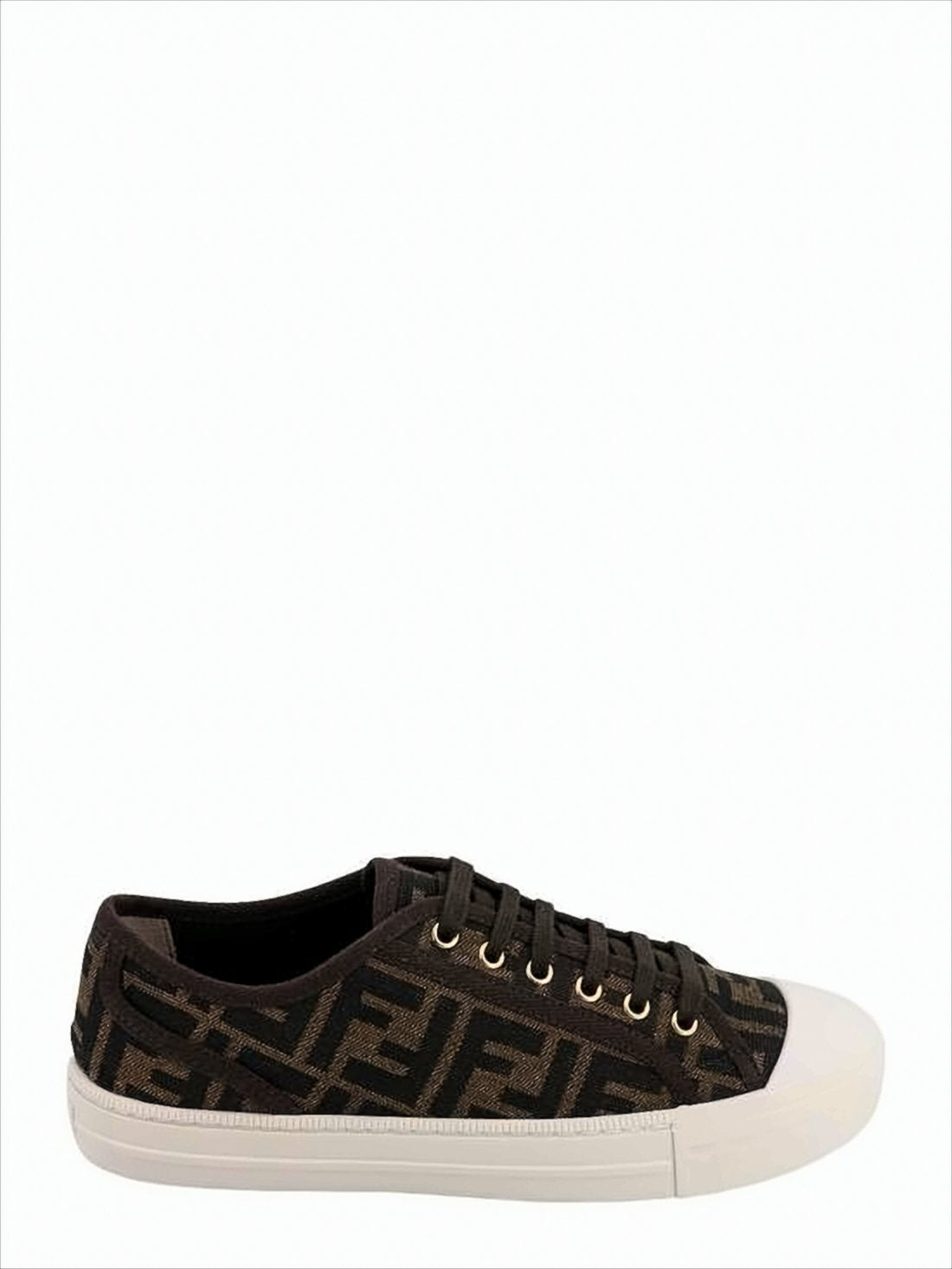 Low-Top Sneakers with Monogram Pattern