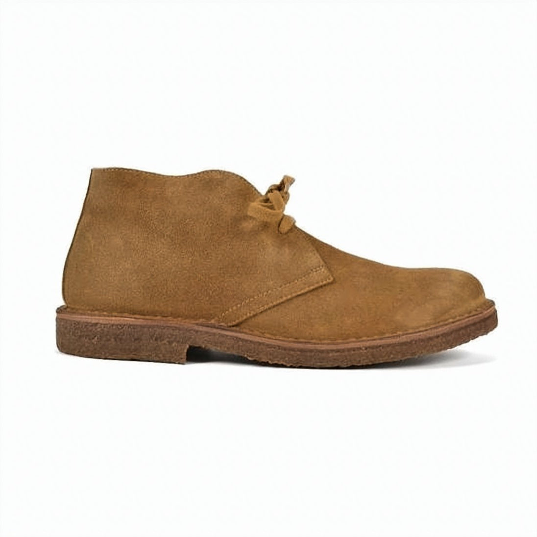 Suede Ankle-High Loafers with Minimalist Lace-Up Design