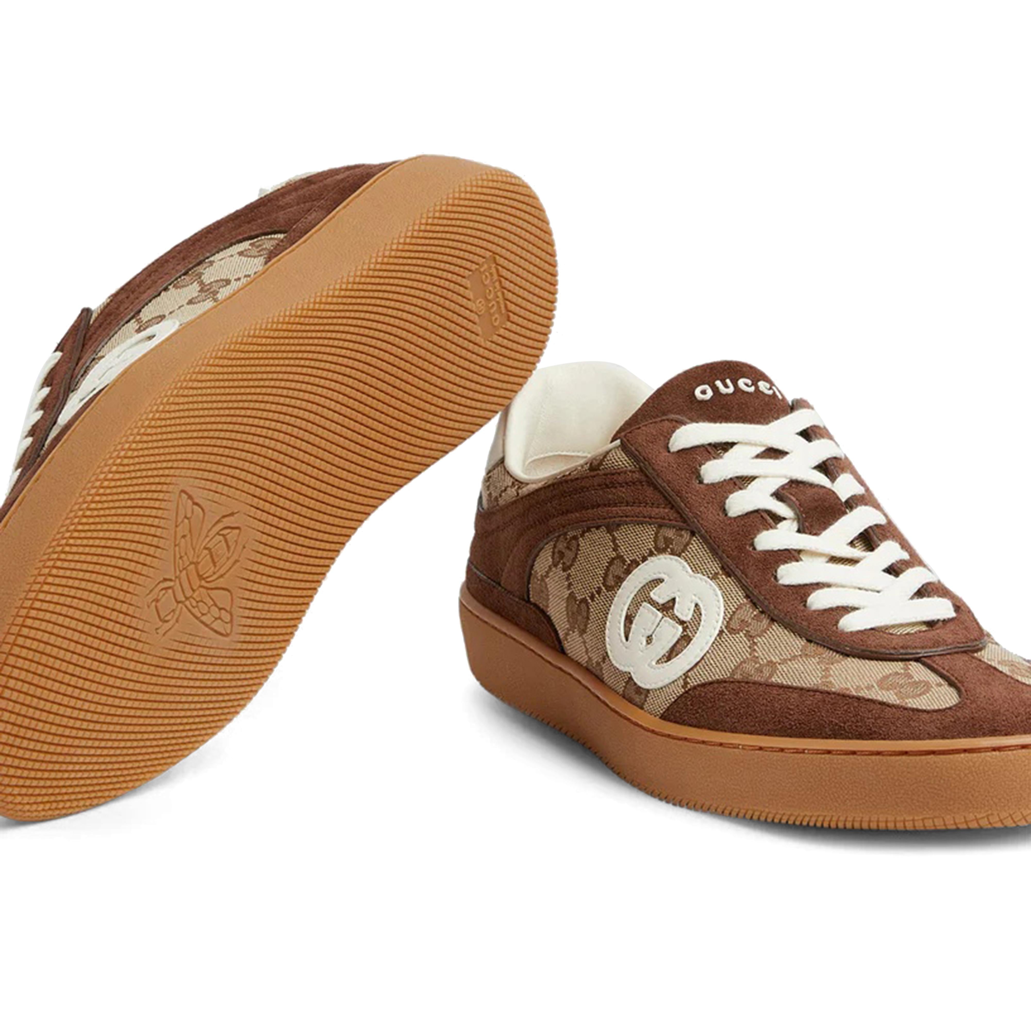 G74 Low-Top Sneaker in Brown Suede