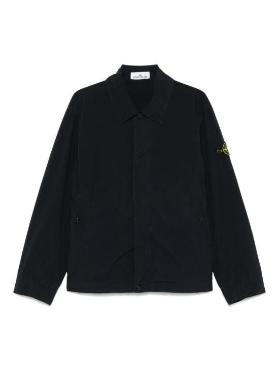 Minimalist Black Jacket with Classic Collar