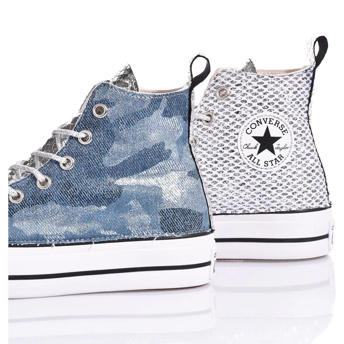 Platform Denim Camo Sneakers