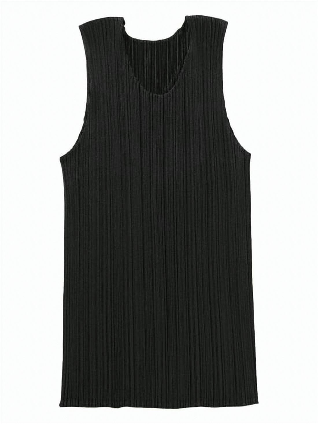 Sleeveless Pleated Top with Fluid Drape