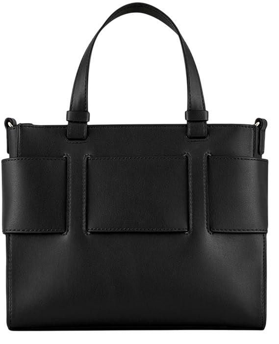 Structured Black Shoulder Bag With Removable Strap