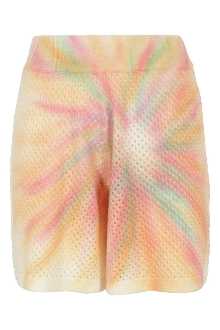 Handmade Cashmere Kai Shorts With Unique Perforated Knit