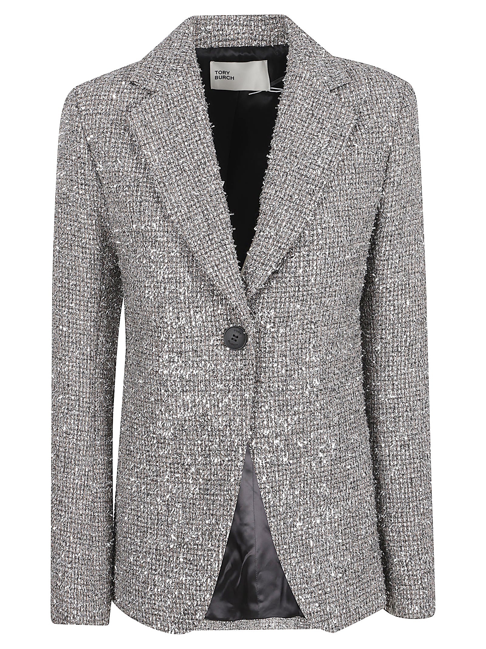 Tweed Blazer with Metallic Threads
