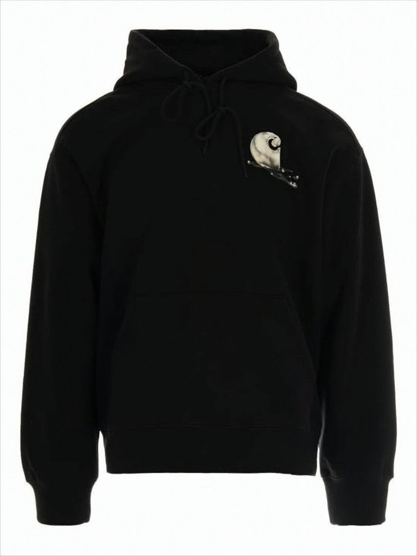 Cotton-Blend Graphic Hoodie With Unique Design