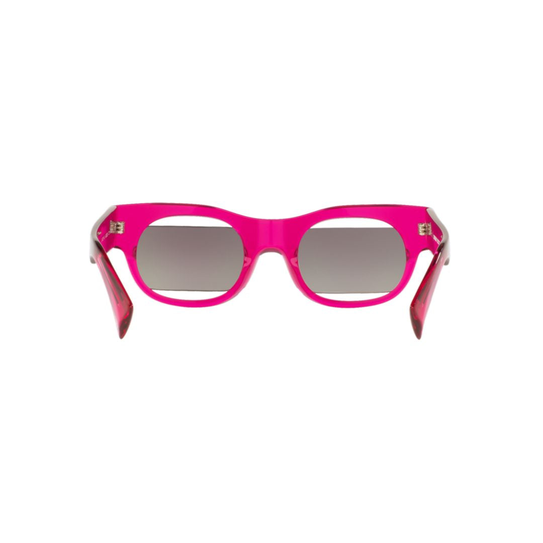0a05059 Rectangular Frame Sunglasses in Translucent Pink Acetate