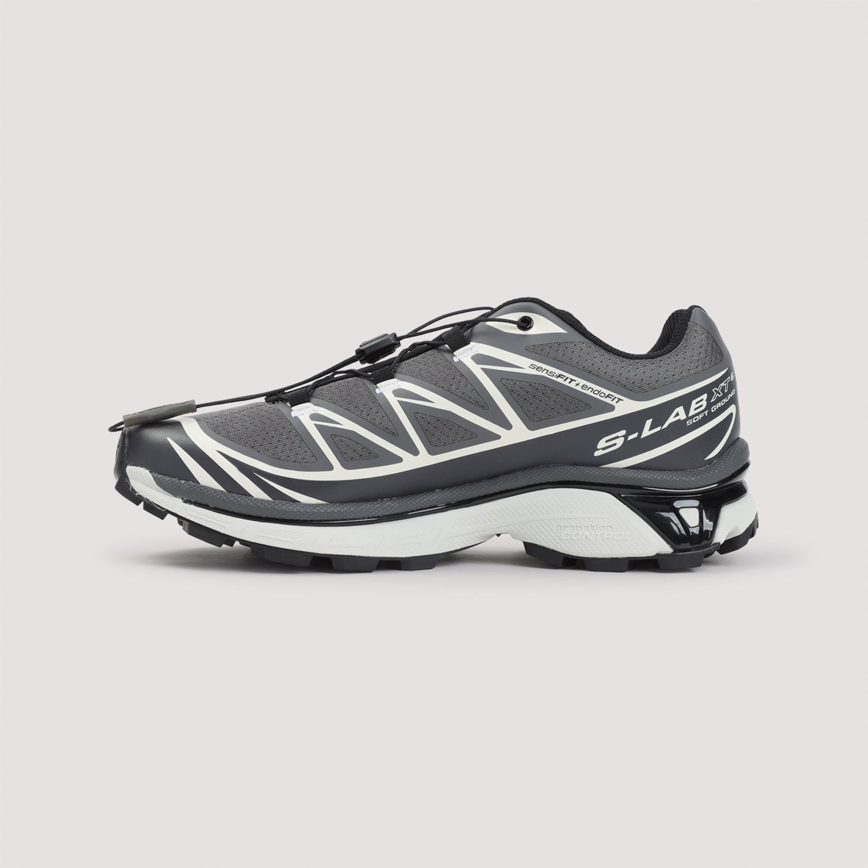 Sporty Dark Grey Sneakers With Quick-Lace System