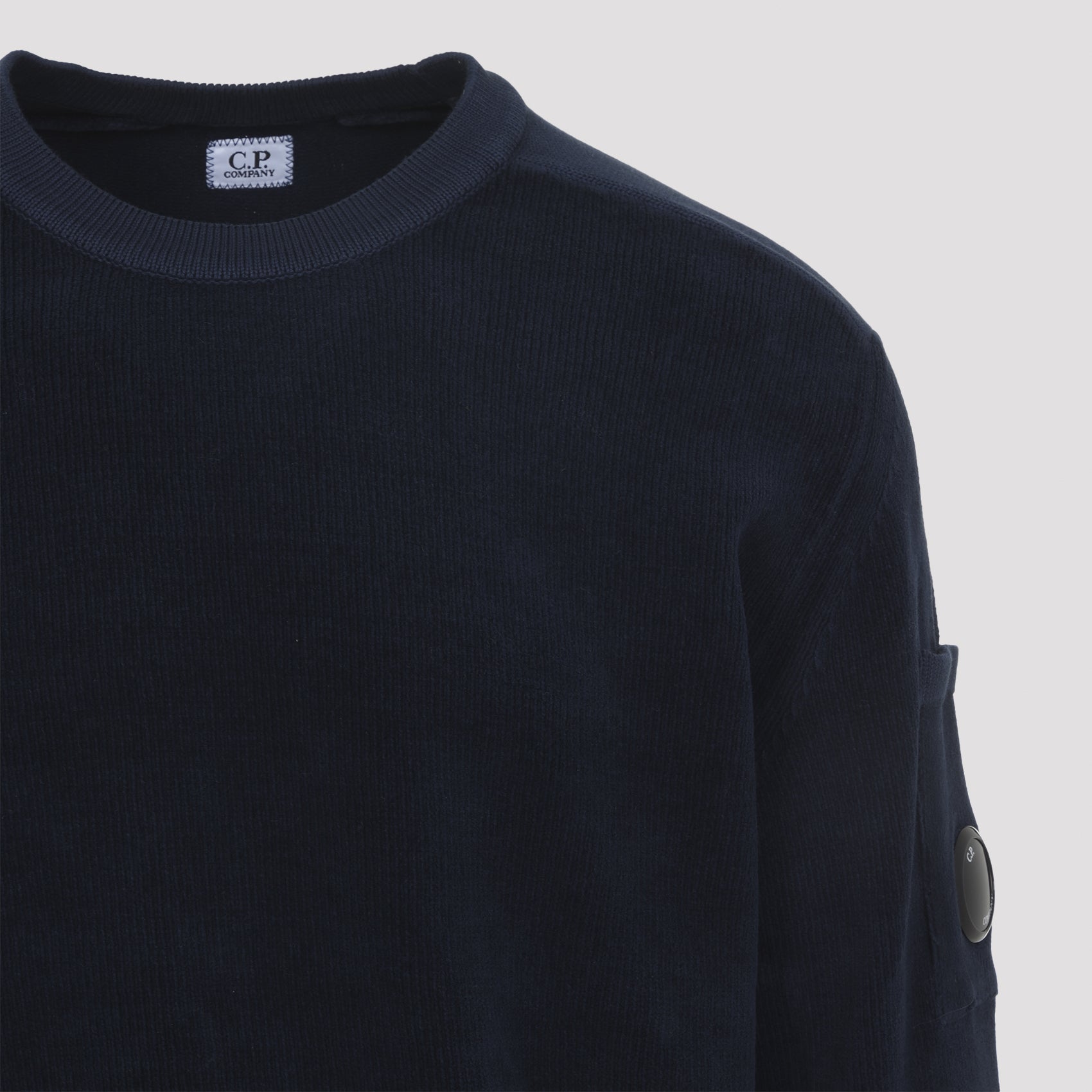 Long Sleeve Crew Neck Sweater With Textured Fabric