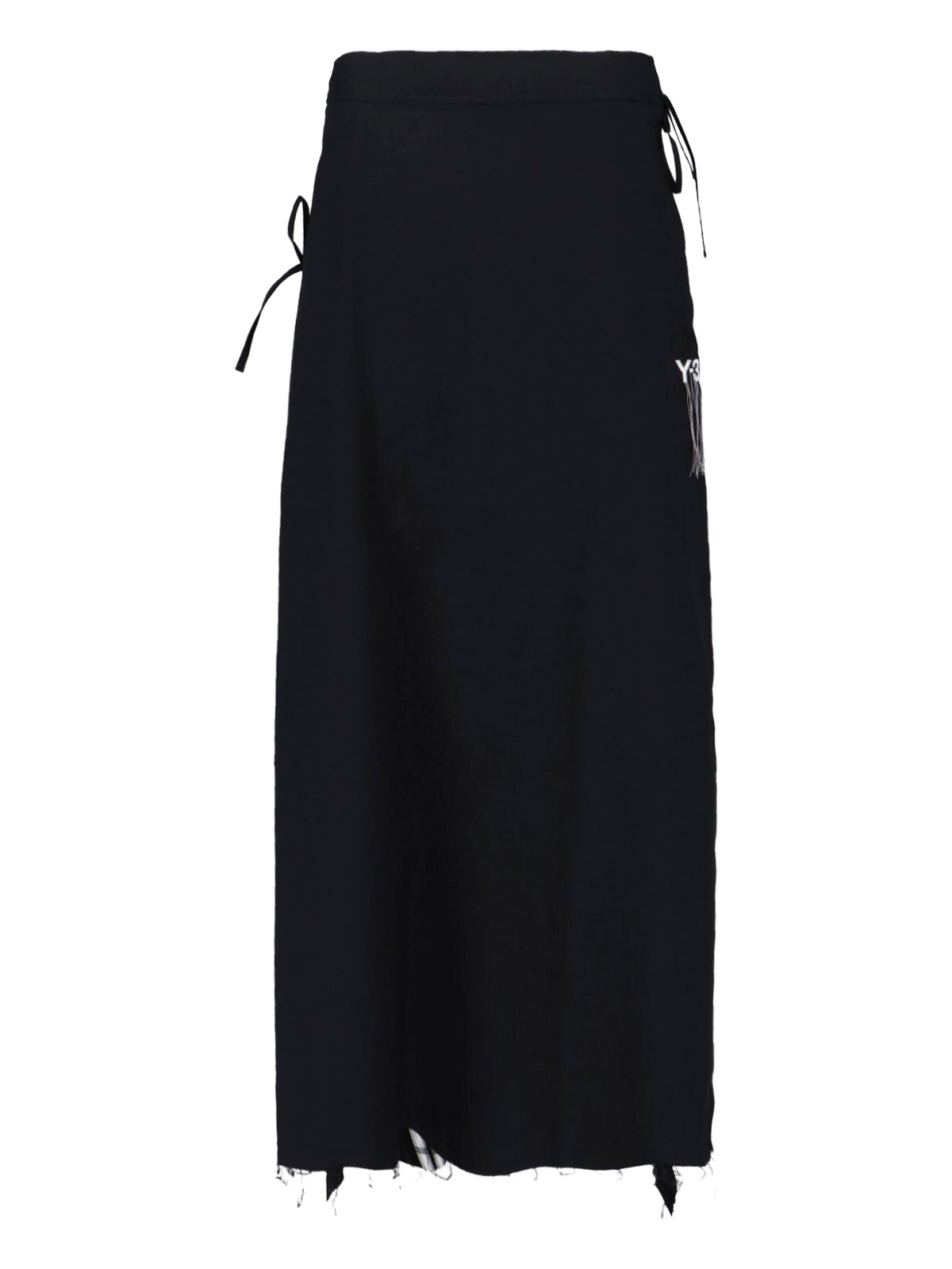 Midi Skirt In Black Recycled Fabric, Medium Waist