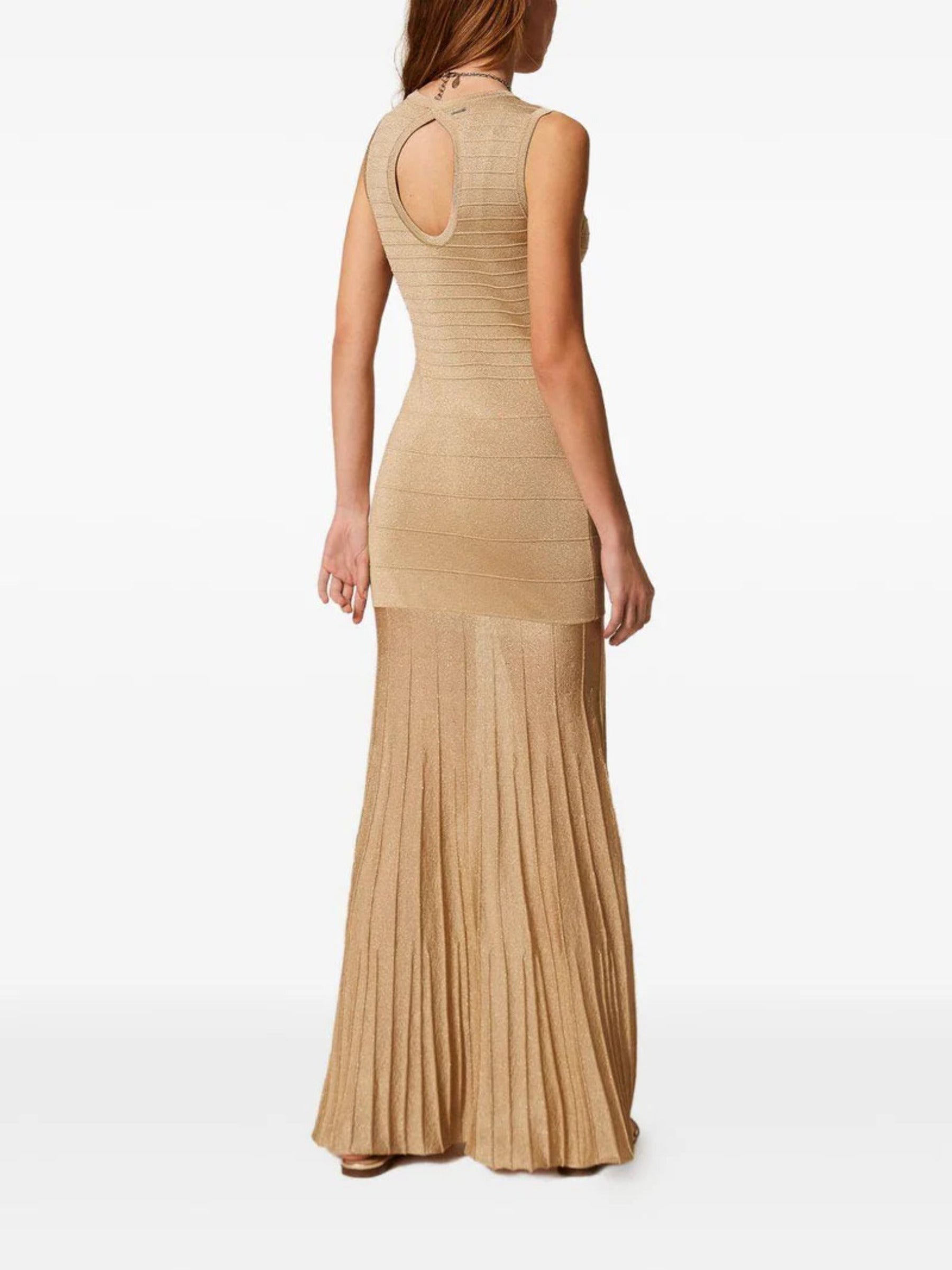 Flared Maxi Dress with Fitted Bodice