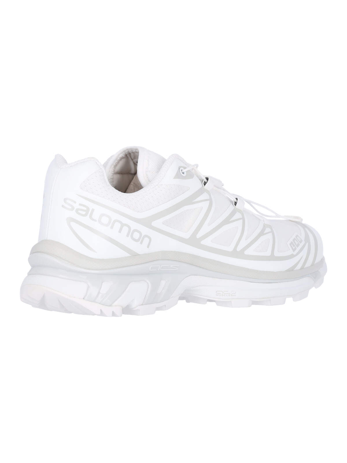 White Fabric and Grey Mesh XT-6 Sneakers