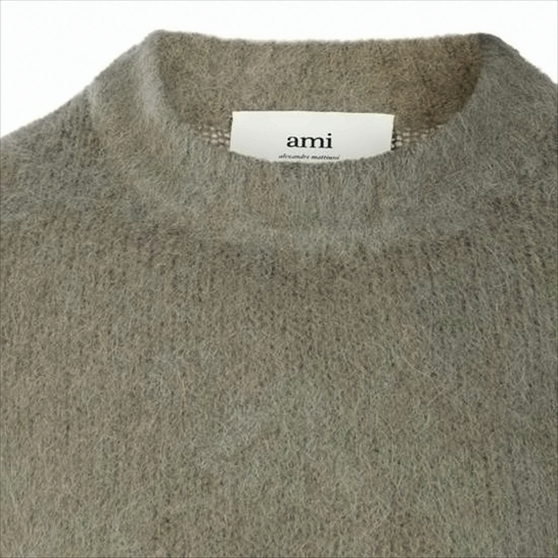 Soft Fuzzy Knit Sweater with Classic Crew Neckline