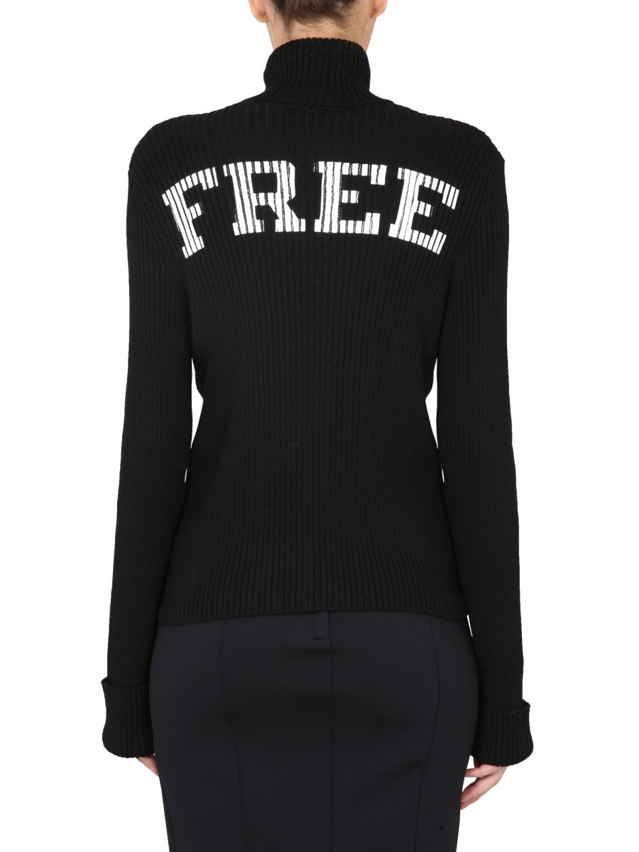 Textured Knit Turtleneck with High Collared Elegance