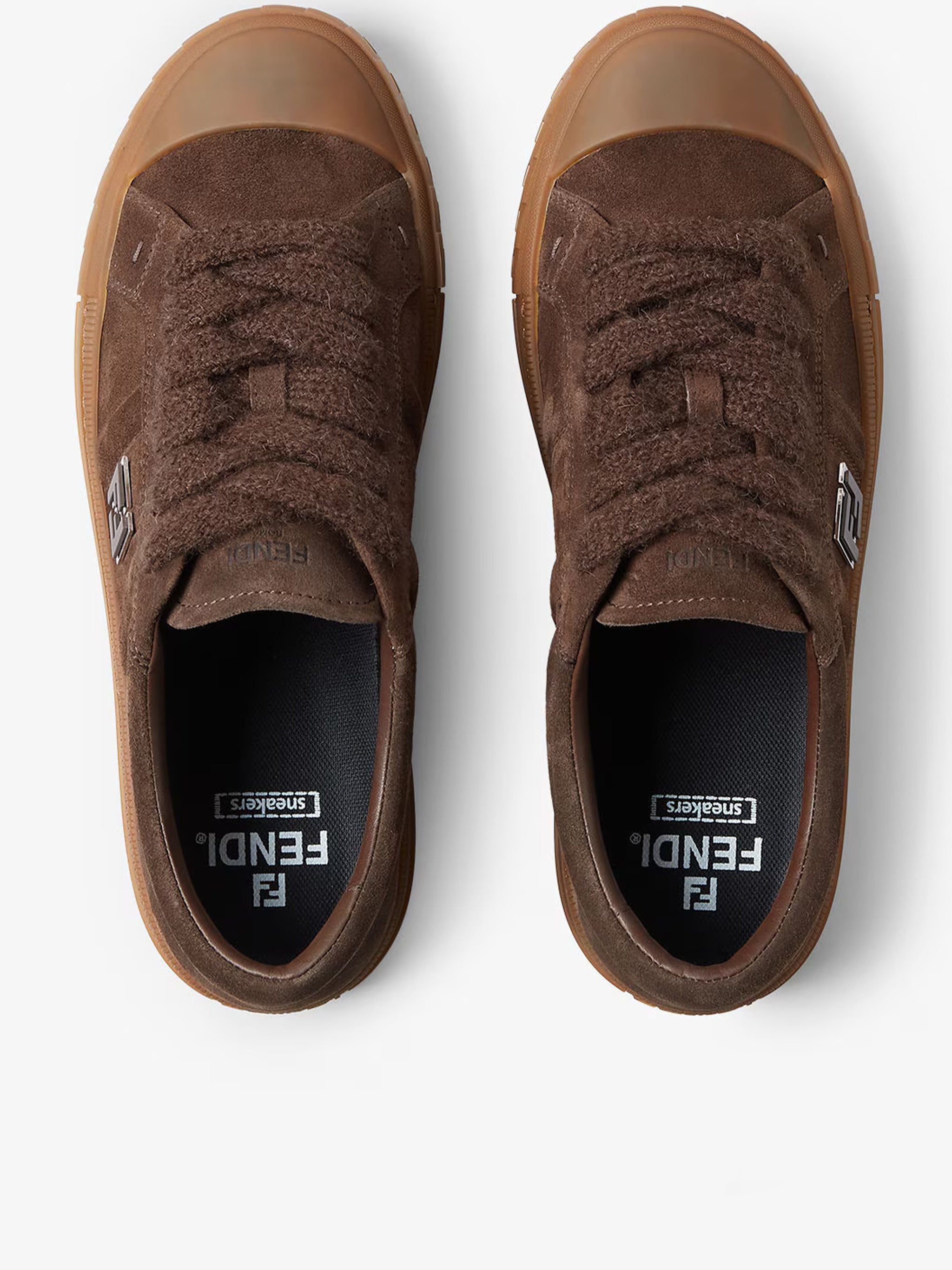 Domino Brown Suede Textured Lace Sneakers