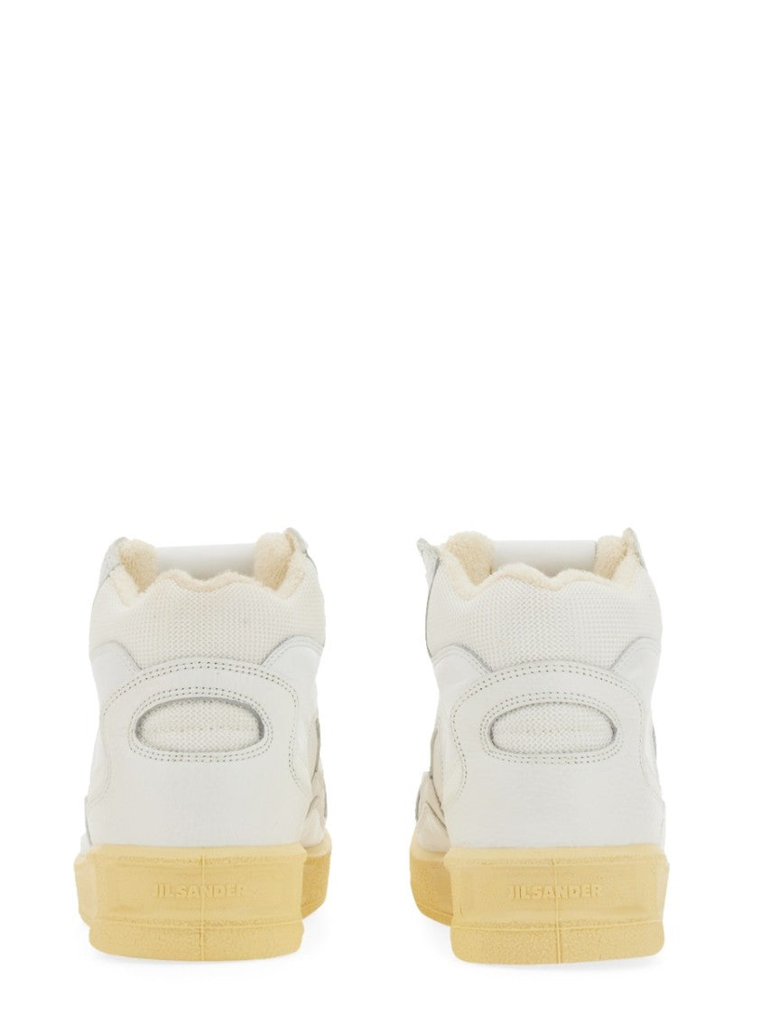 Perforated Leather High-Top Sneakers