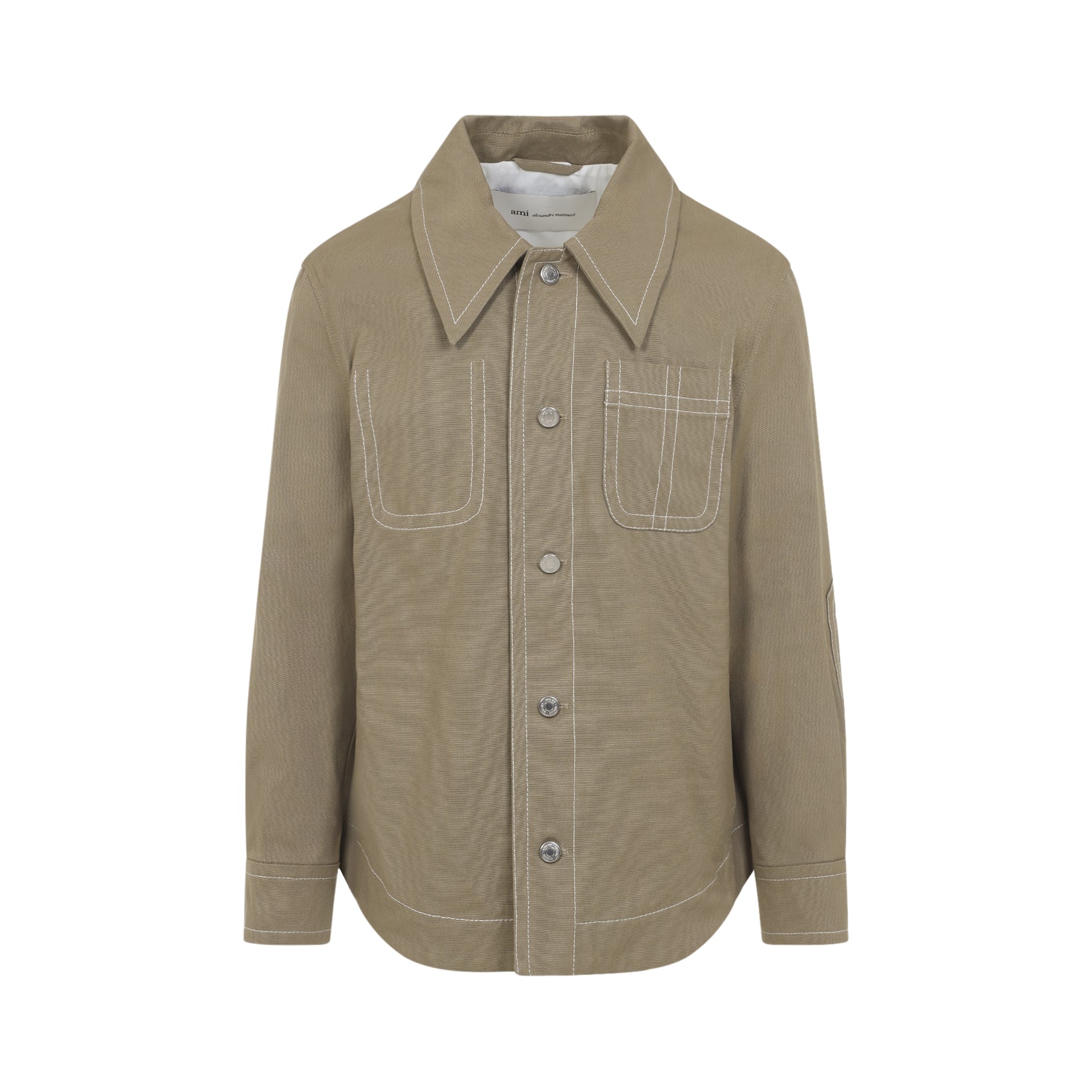 Cotton Casual Jacket with Structured Collar