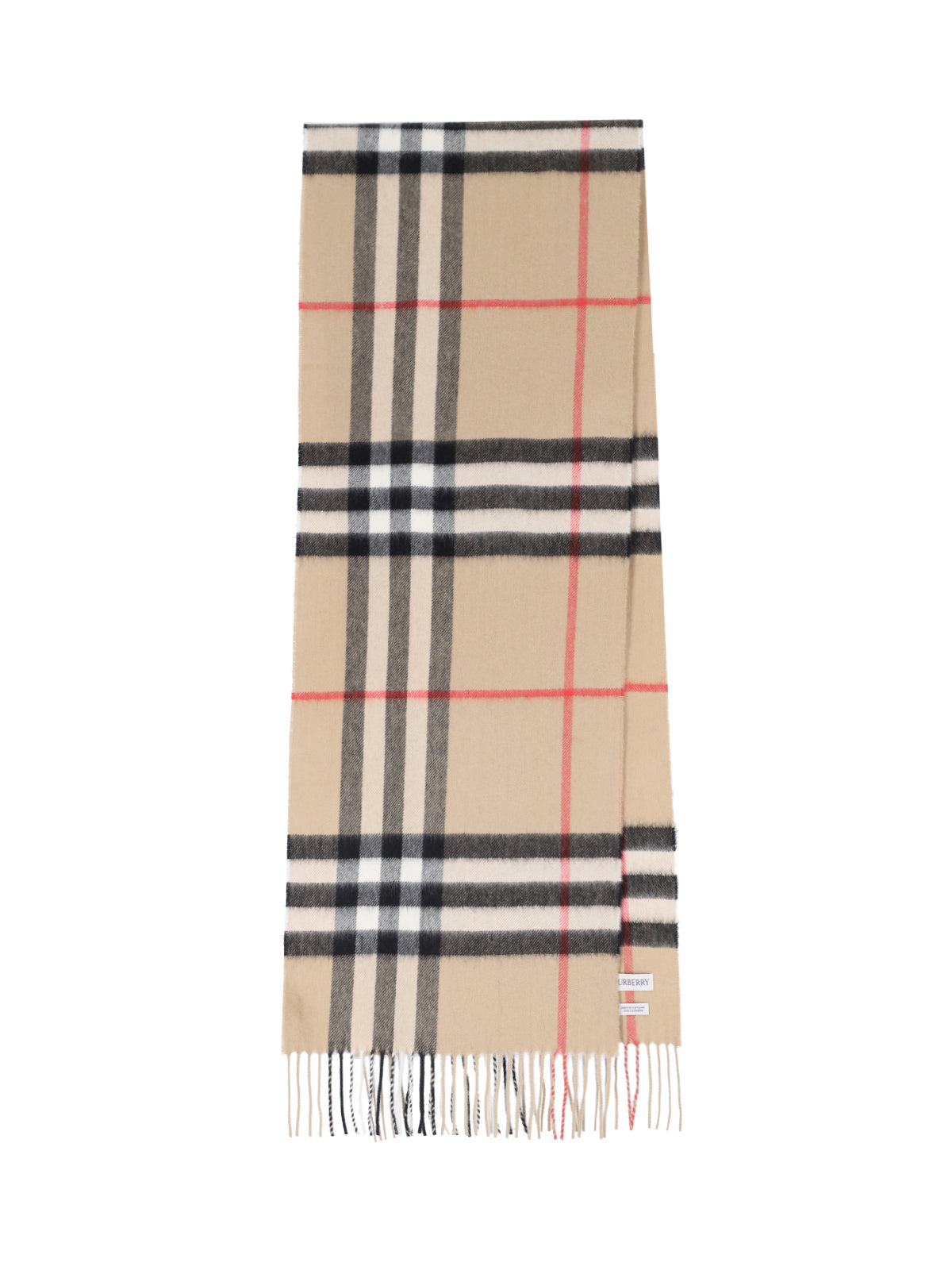 Cashmere Scarf with Multicolor Iconic Check Pattern