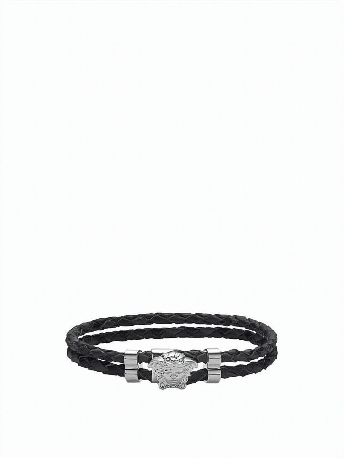 Braided Leather Double-Wrap Bracelet