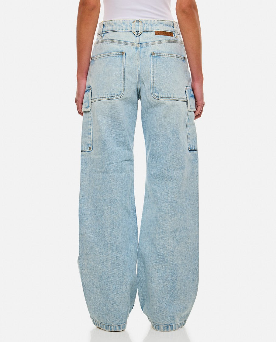 Front Zip Cargo Denim
