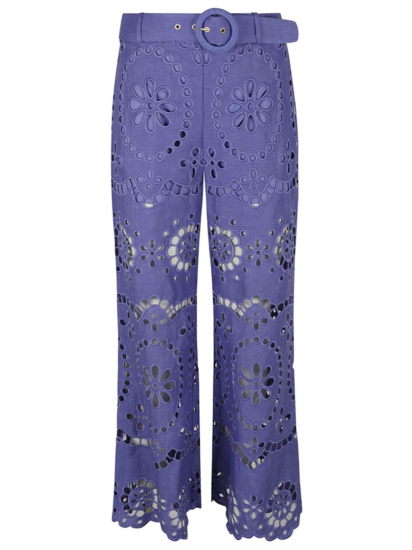 High-Waisted Wide-Leg Trousers