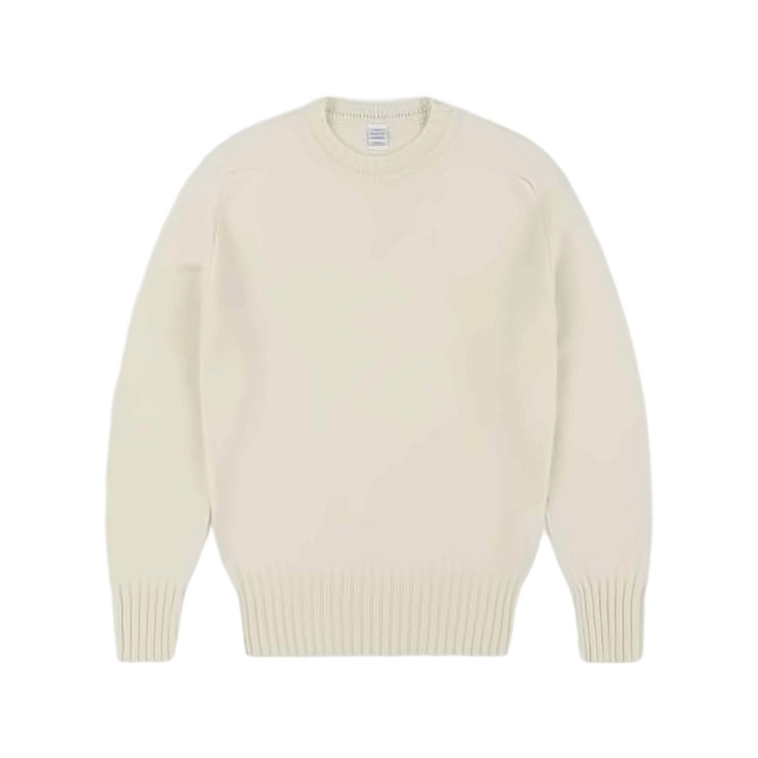 Crewneck Wool Sweater With Ribbed Details