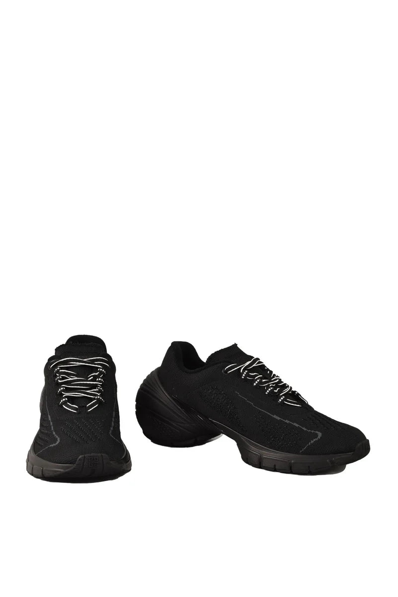 Runner Sneakers in Other Fibers - Black