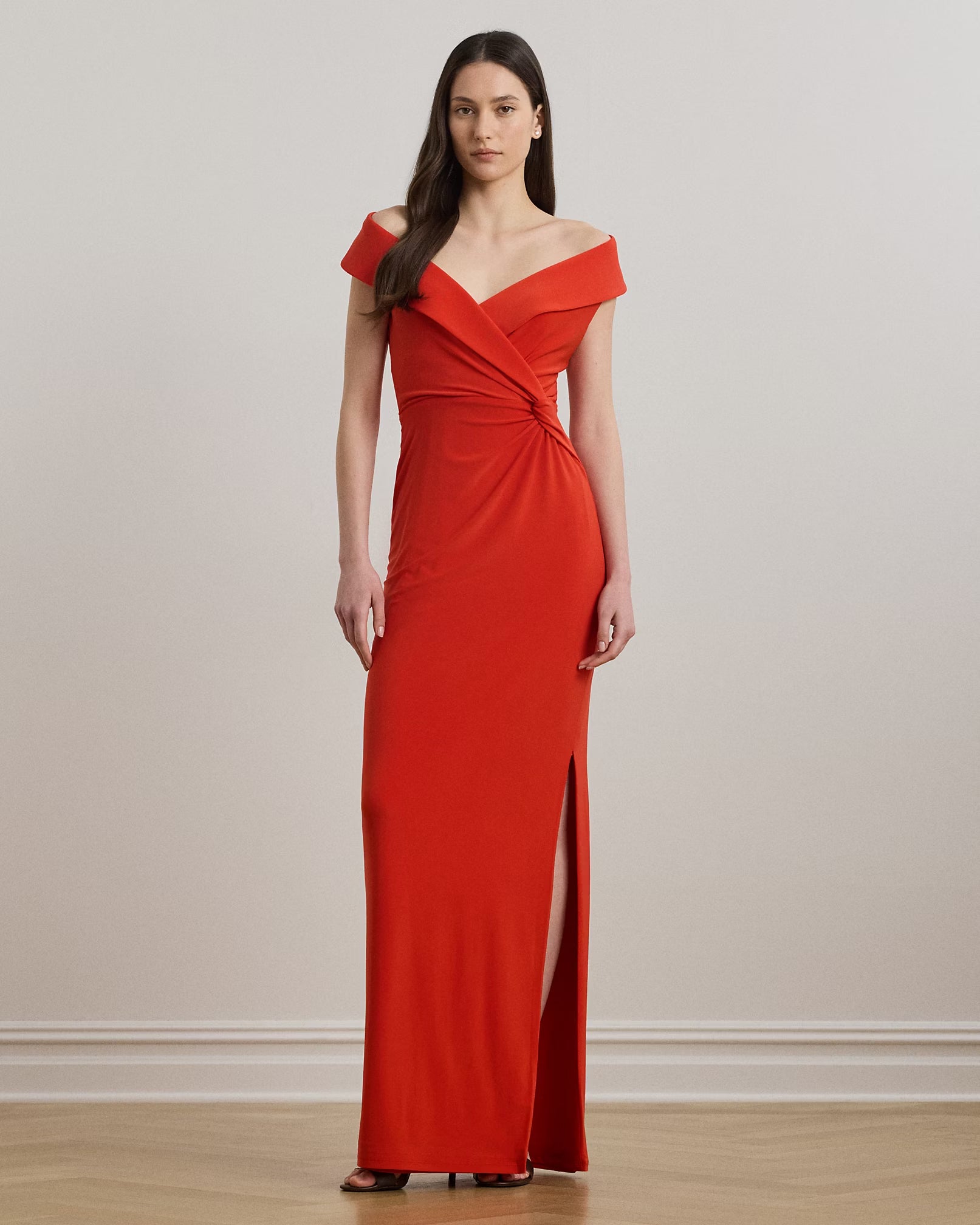 Red Leonidas Sleeveless Evening Gown