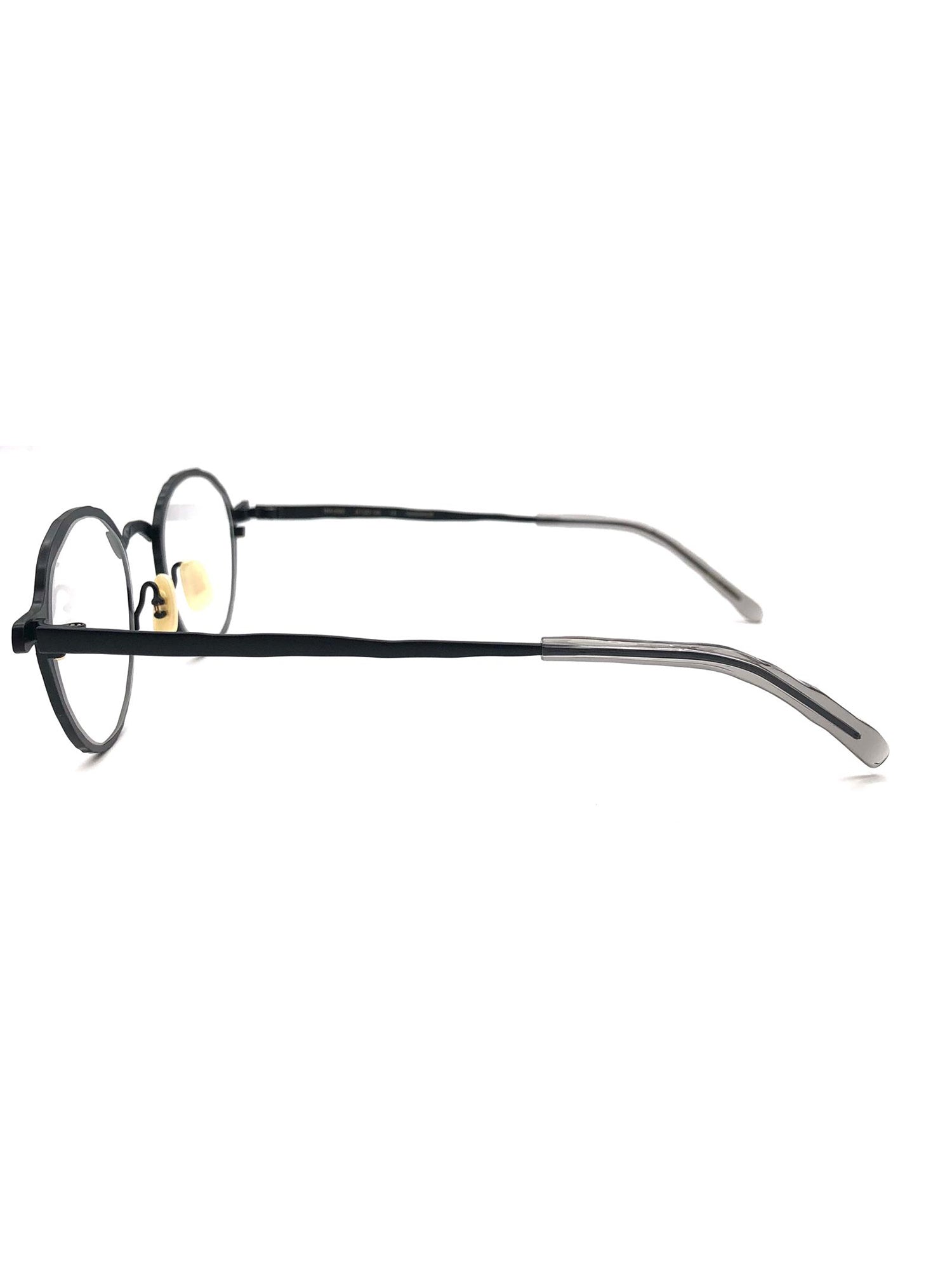 Rounded Black Metal Optical Frame with International Fit