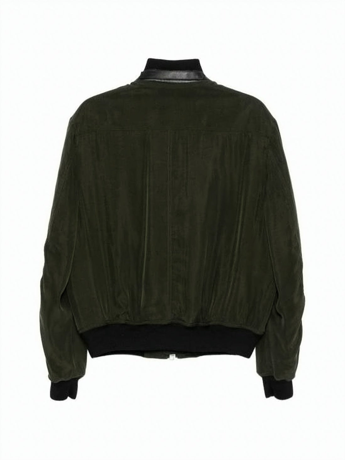 Boxy Olive Green Jacket with Voluminous Sleeves