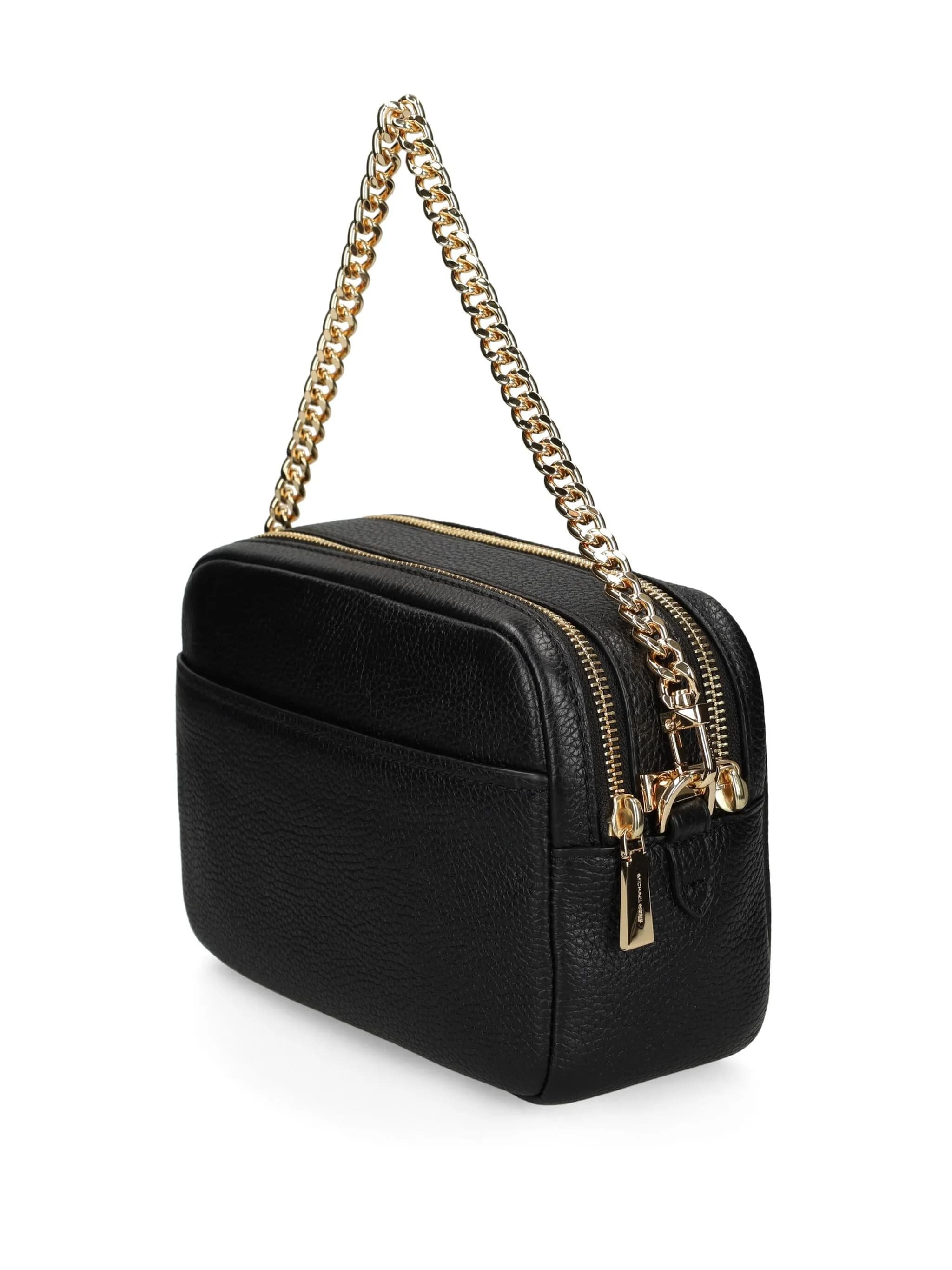 Textured Leather Dual Compartment Camera Bag