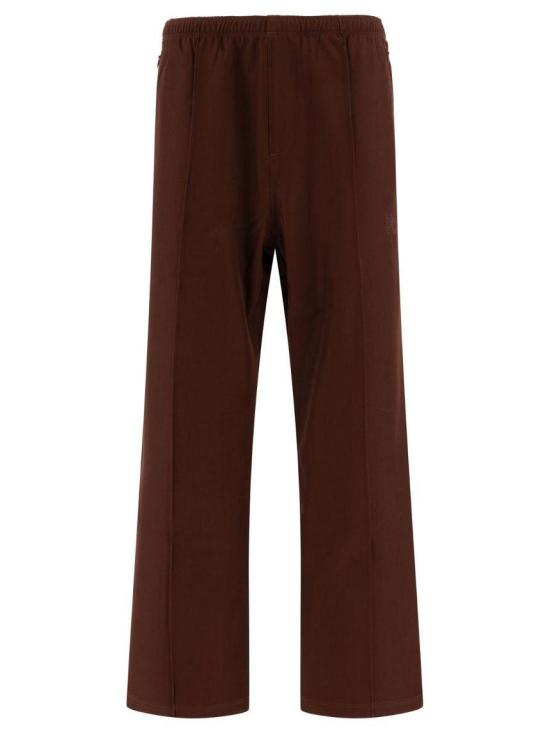 Brown Relaxed Fit Jogger Pants With Elastic Waistband