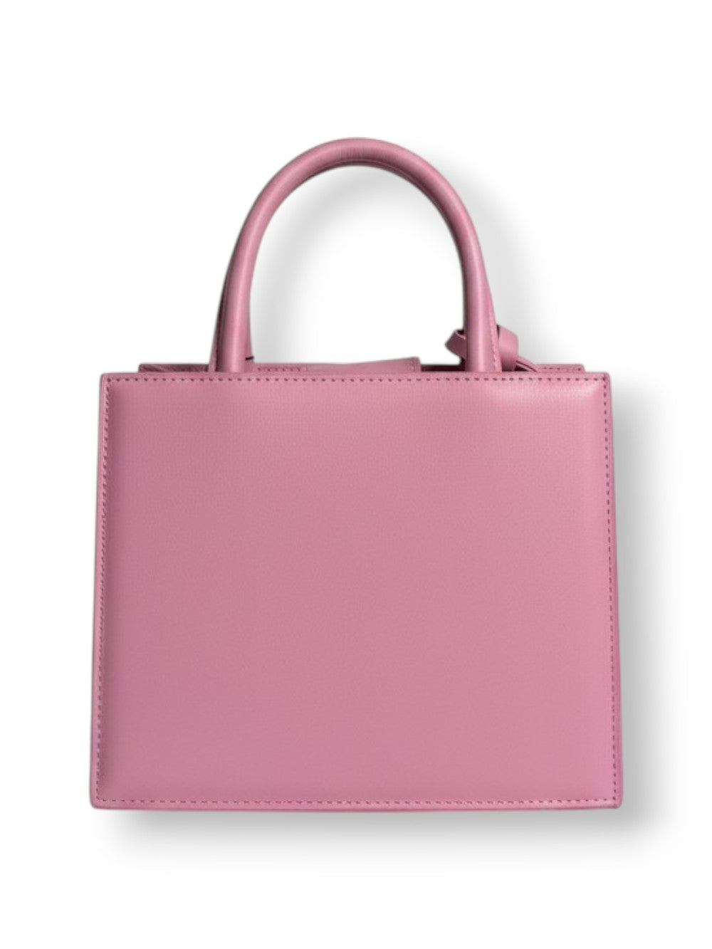Structured Rectangular Handbag In Soft Pink With Minimalist Design