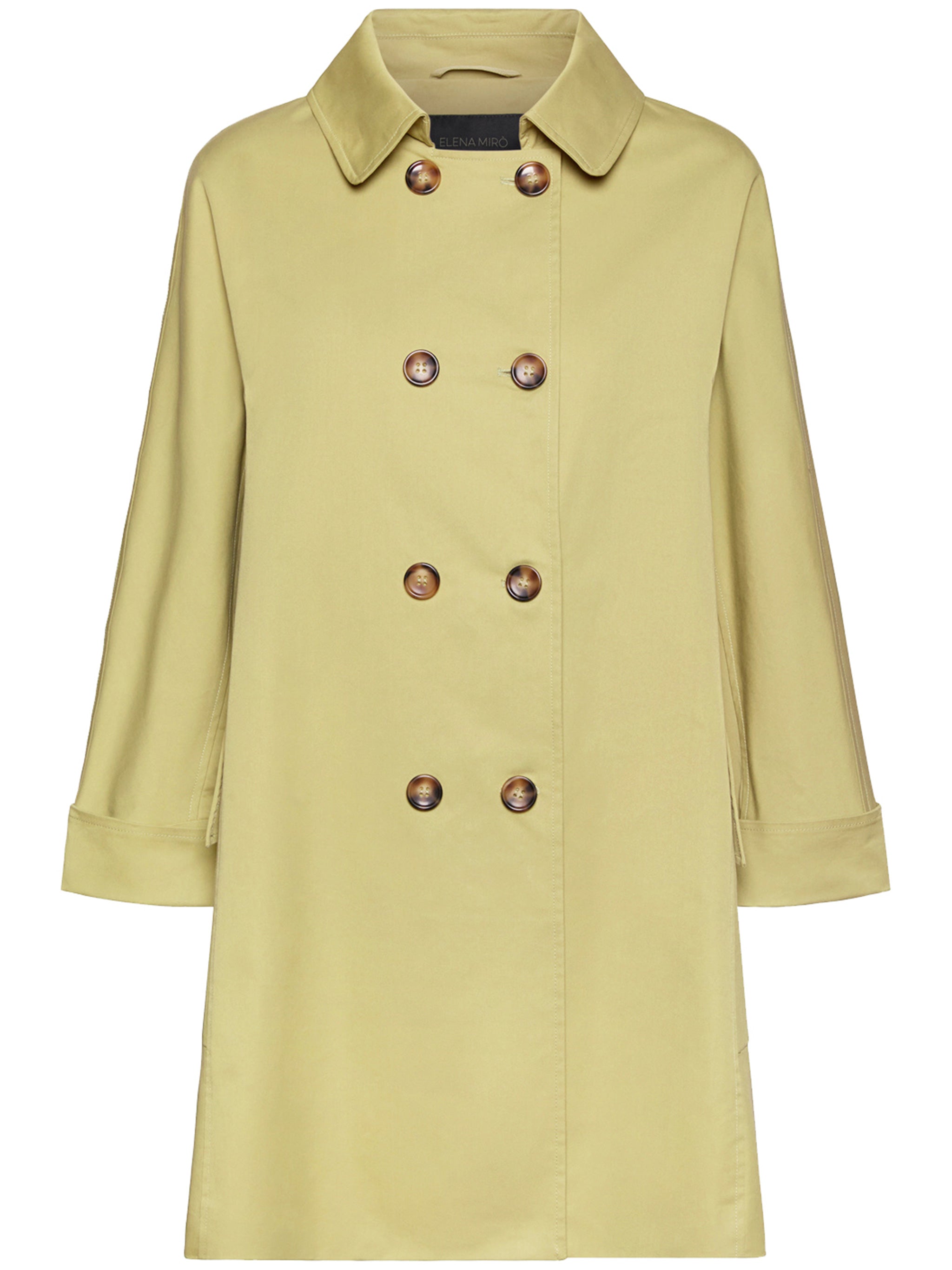 Caban Linea Kimono Green Double-Breasted Coat