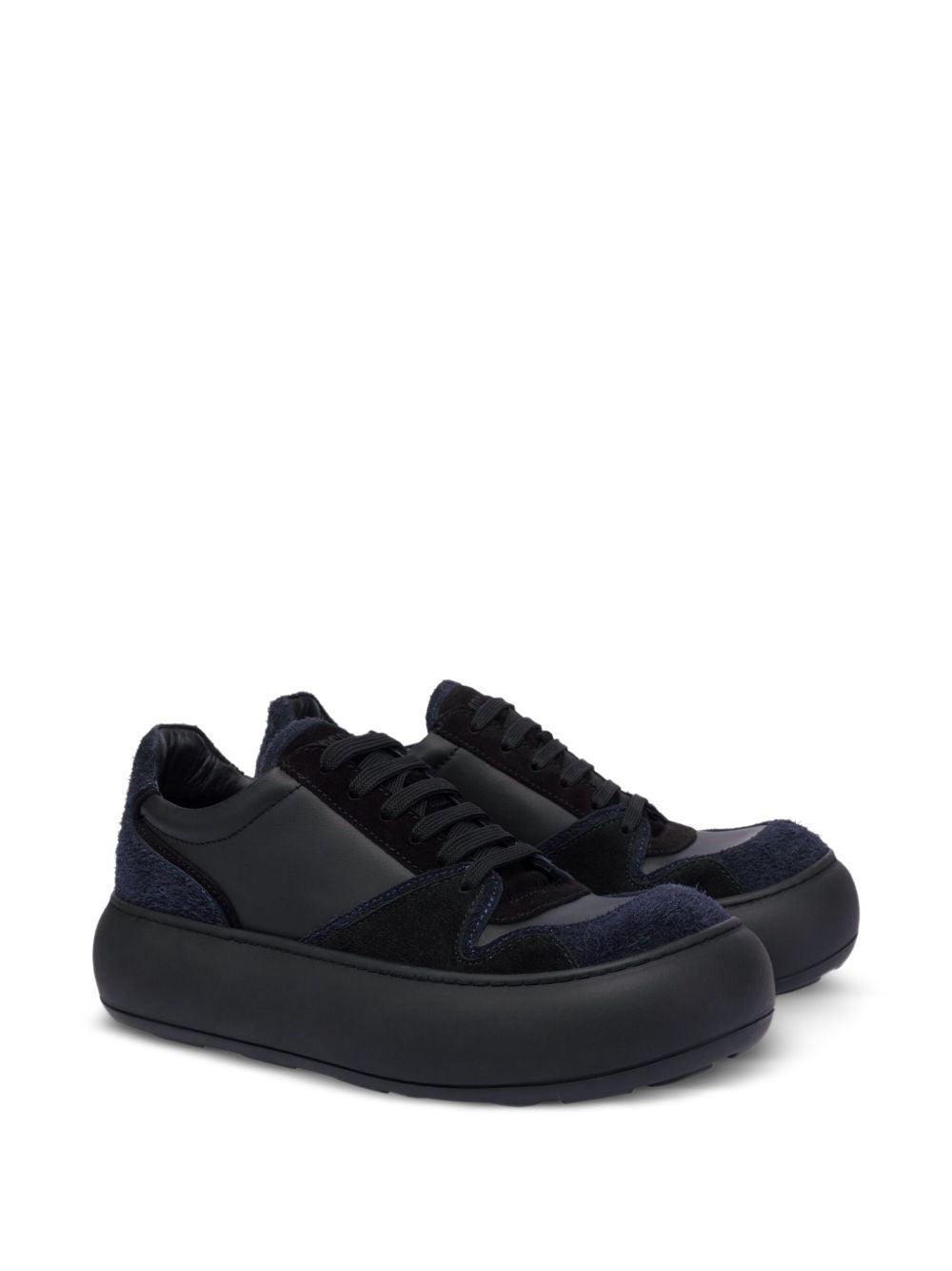 Textured Silk and Nylon Low-Top Sneakers