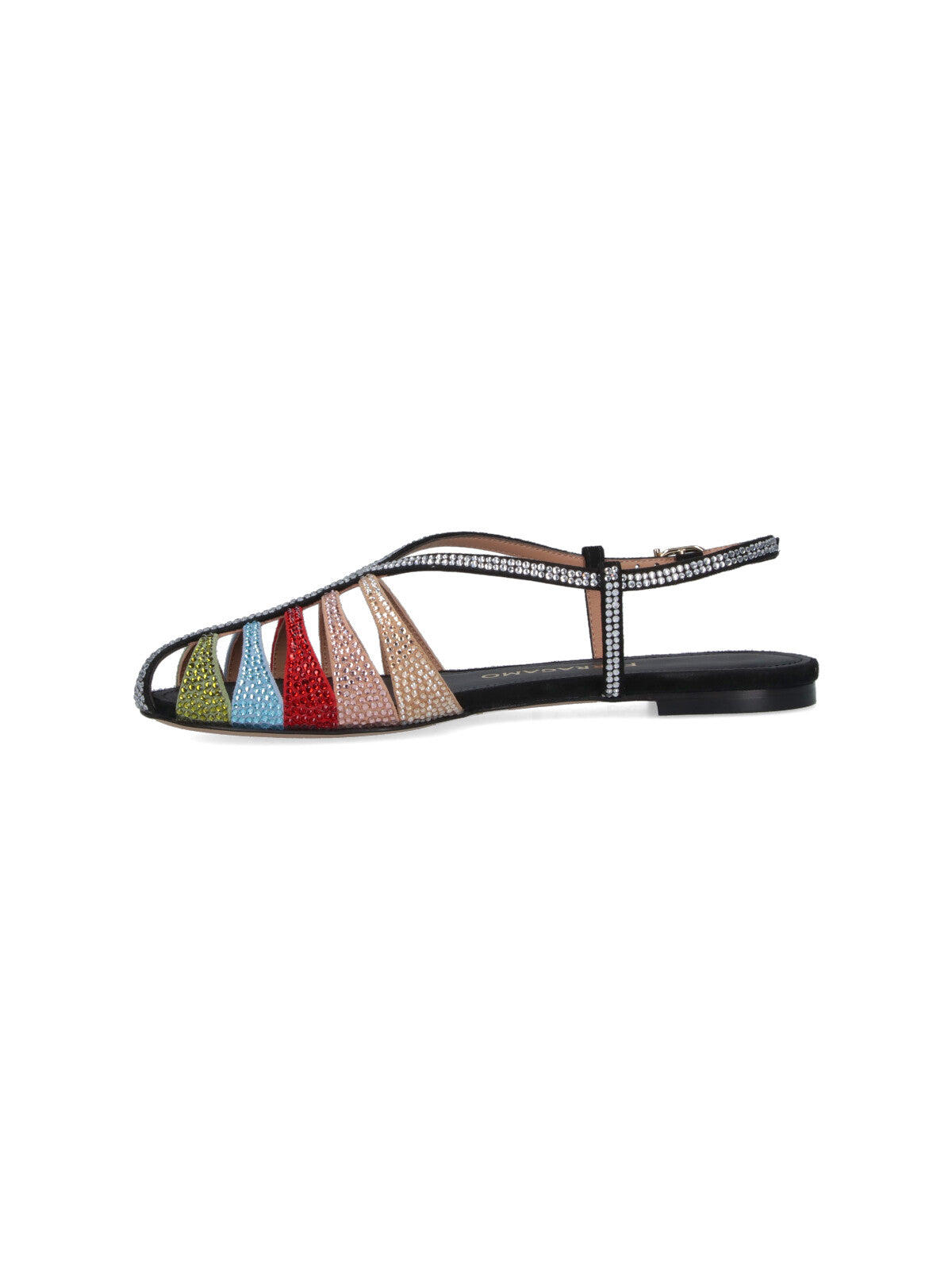 Playful Multicolour Strappy Sandals with Flat Sole