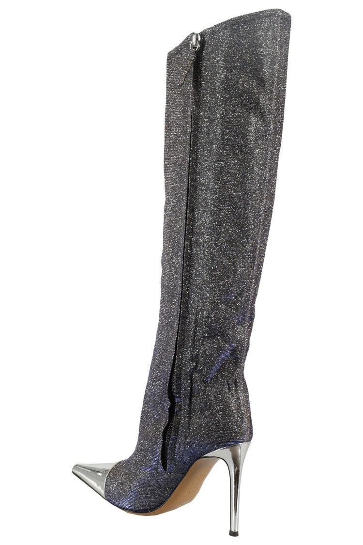 Pointed Toe Asymmetrical High Boots